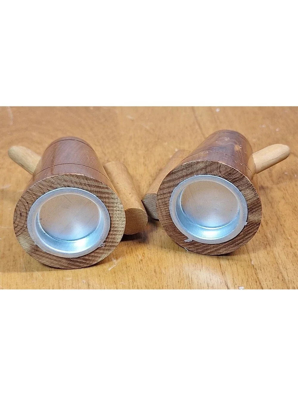 VTG Wooden Coffee Pot Souvenir Salt and Pepper Shakers From Mount Vernon, Va